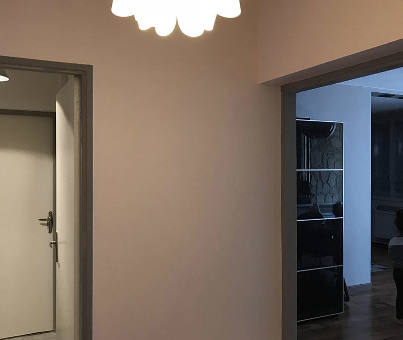 Rénovation d’une entrée et couloir d’un appartement : rattrapage, peinture, parquet flottant